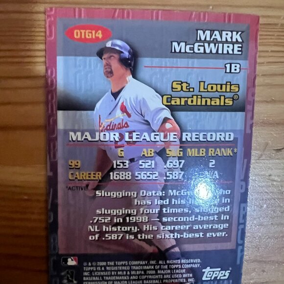 2000 Topps Chrome - Own the Game Stat Stars Mark McGwire #OTG14 - Picture 2 of 2